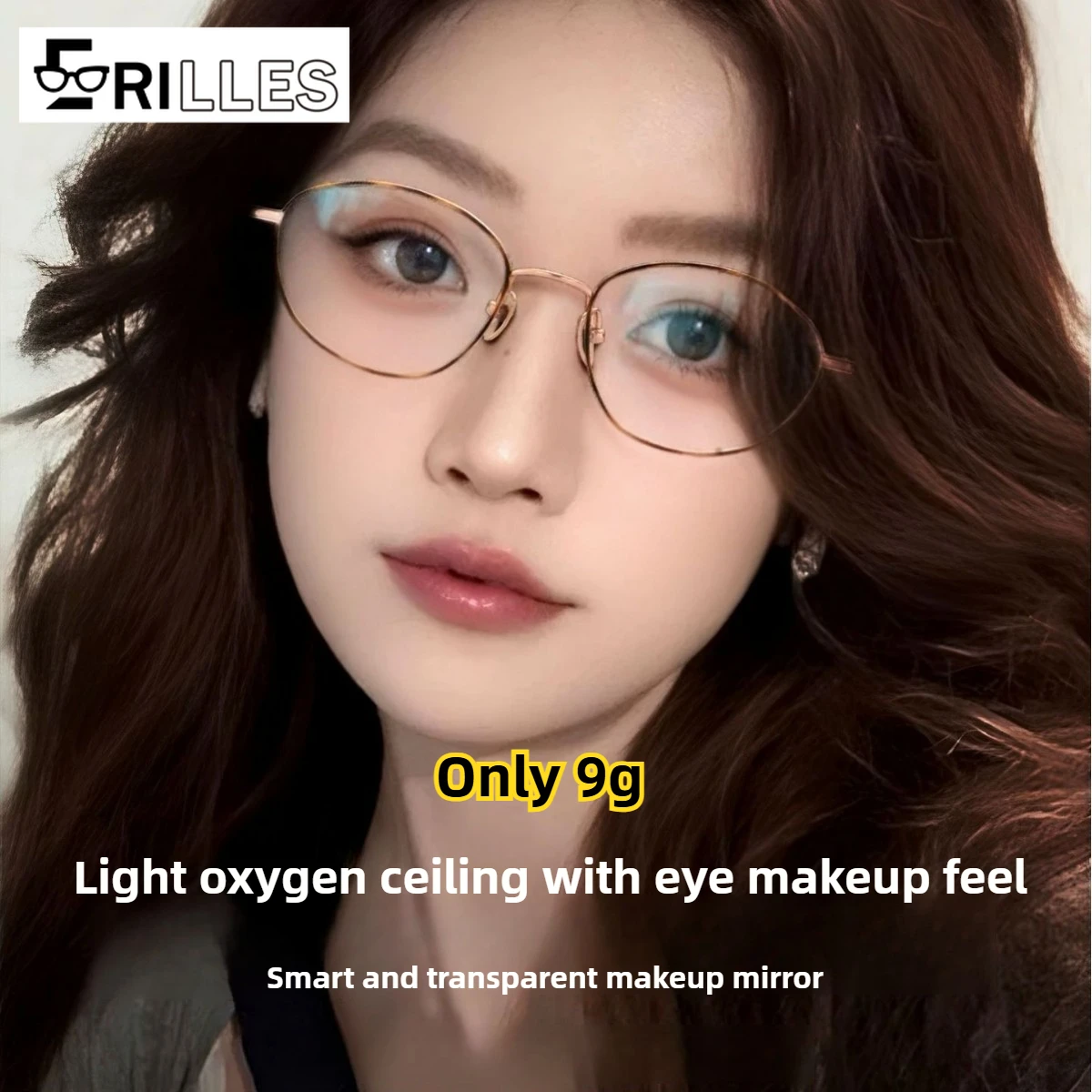 

Сверхлегкие титановые оправы 9 г, овальный золотой акцентный ретро-дизайн, полутитановые очки в полной оправе, винтажный шикарный аксессуар для повседневного ношения