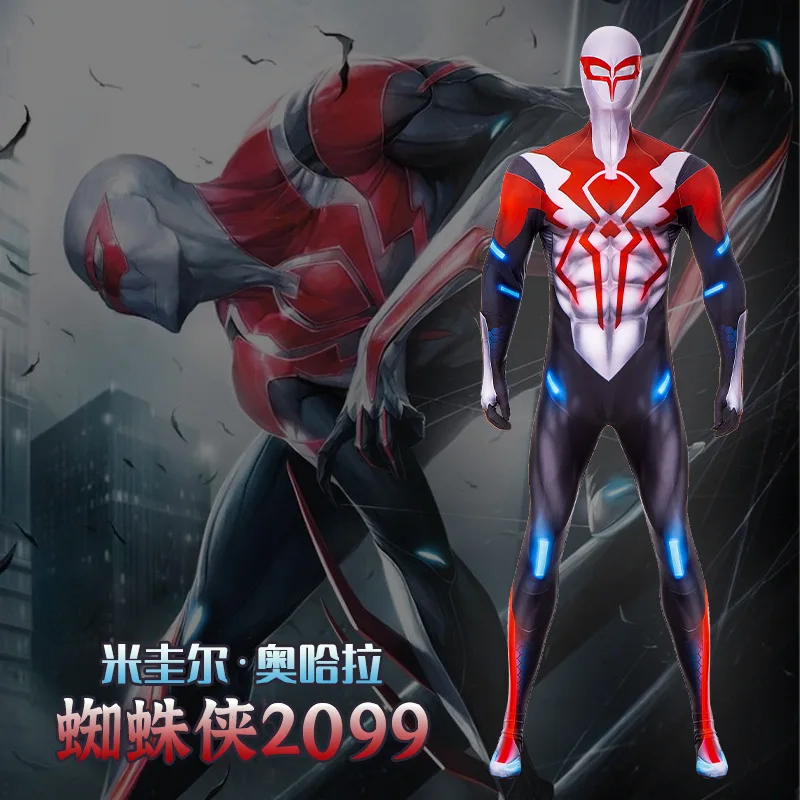 

Marvel Spider-Man 2099V3 full set of c suits jumpsuit cosplay the same tights movie with the same paragraph