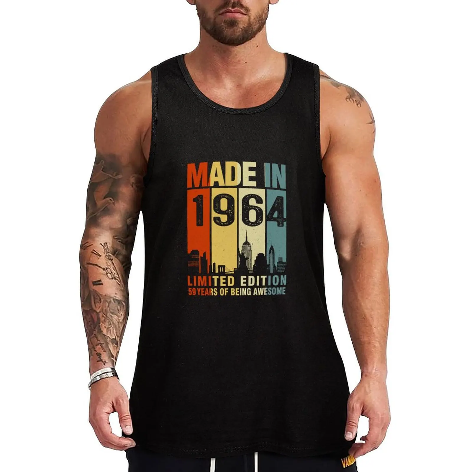 

59th Birthday Made In 1964 Limited Edition Tank Top male top Men's sports t-shirt