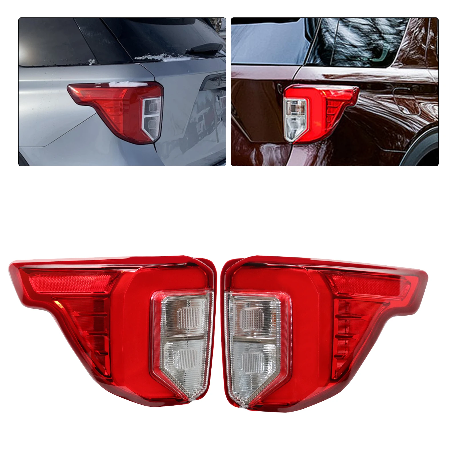 

Задний фонарь в сборе для Ford Explorer 2020, 2021, 2022 годов, галогенный и светодиодный, замена задних стоп-сигналов