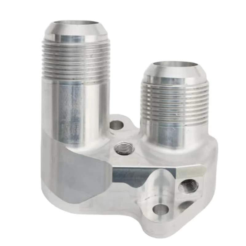 

High Precision Customized CNC Milling Lathe Parts Machining Service Aluminum Alloy Double Port Manifold Adapter