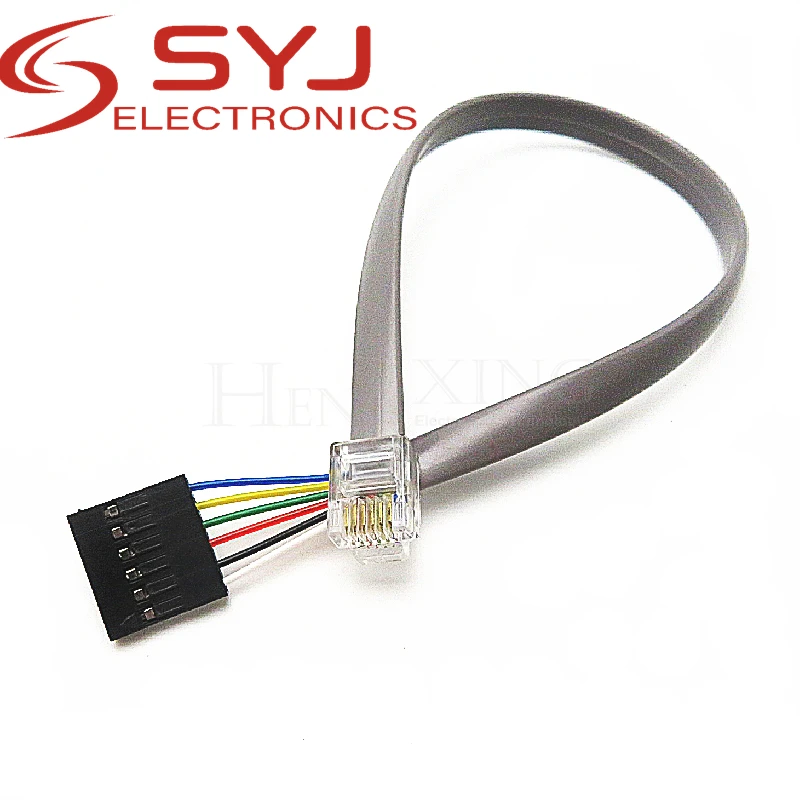 1piece ICSP crystal plug RJ11 to SIP6 download cable/socket cable for ICD3 ICD2 PICKIT3