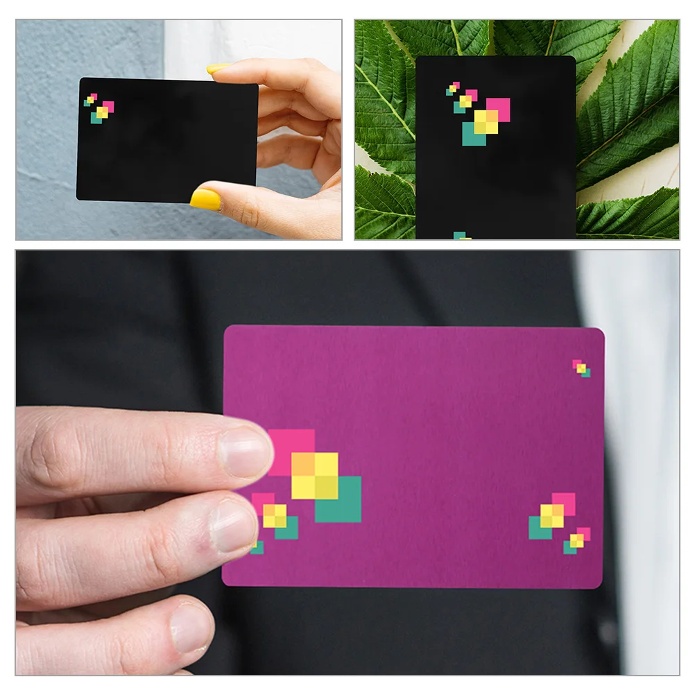 

10Pcs DIY Metal Business Cards Blank Engraving Plates High-Density Name Card for Trophy Plaques Sublimation Nameplate Making