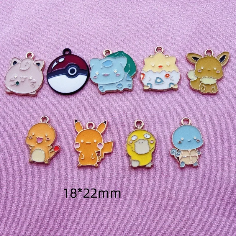 10pcs Cartoon Drip Oil Jewelry Accessories Handmade DIY Bracelet Pendant Keychain Phone Pendant view 6