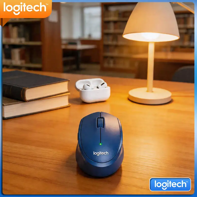 

Logitech M330 Silent Plus Mouse Wireless USB Receiver 2.4GHz Precise Firm for Desktop Laptop Office Area Desk