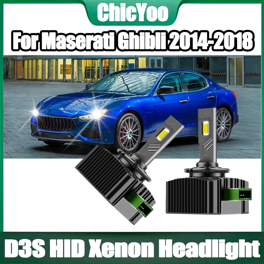 

2PCS Canbus No error HID Xenon Headlight 30000LM High Power Turbo Auto Lamps 120W 6000K White 12V For Maserati Ghibli 2014-2018
