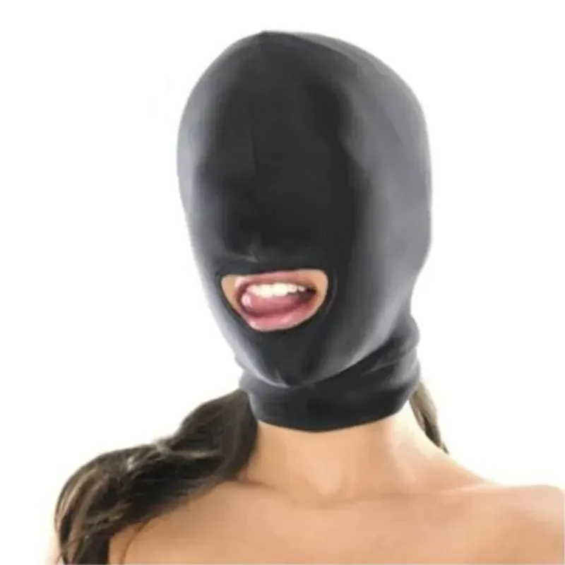 New Arrival 1/2/3 Hole Men Women Adult Spandex Balaclava Open Mouth Face Eye Head Mask Costume Slave Game Role Play