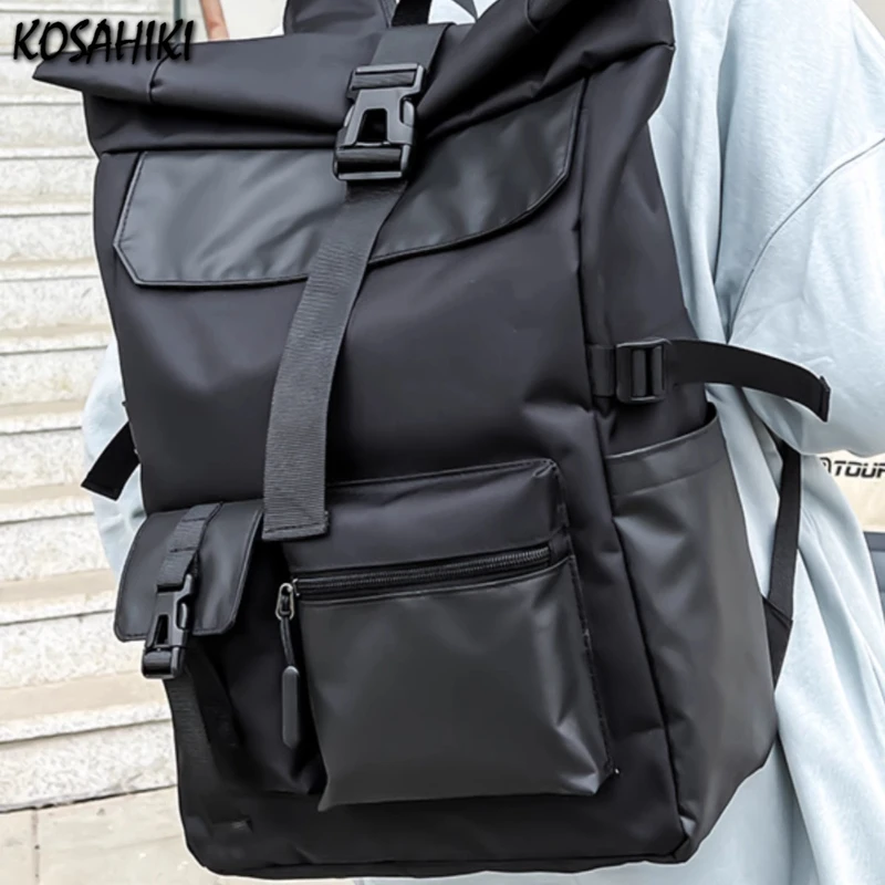 

Streetwear High-capacity Travel Laptop Bag Men Casual Women All Match Backpacks Grunge Students Vintage Schoolbags Y2k Aesthetic