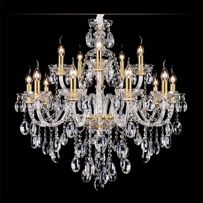 Imagem -04 - Anita Cristal Chandelier Lâmpada Estilo Europeu Pendurado Led Vela Pingente Luz Luminárias Decorativas para Casa Sala