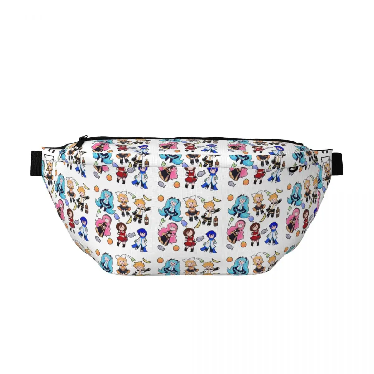 クロスボディウエストバッグ-vocaloid-ちびカオス！-ミク-メンズ-レディース-調節可能なファニーパック-トラベル-ランニング-マネー-フォン-ポーチ-チェストバッグ