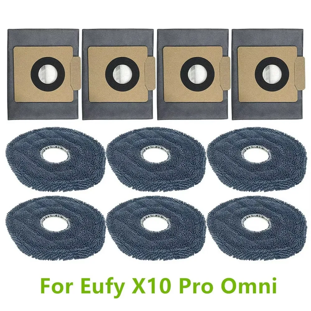Dust Collection Bags Garbage Bag Mop Cloths For Eufy X10 Pro Omni Robot Vacuum Cleaner Parts