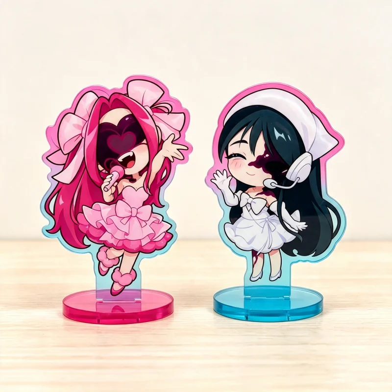 Stage Mizi & Sua Mini Acrylic Standee - Cute Q Version Character Figure Ornament Gift for Anime Fans Collectors