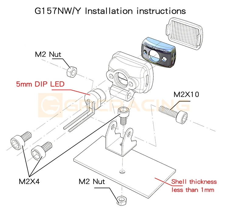 Grc 15mm Quadratische Led-leuchten Scheinwerfer Suchscheinwerfer Rücklicht Für 1/10 Rc Auto Trx4 Defender Bronco Trx6 Axial Scx10 D90 d110 G157nw – Detail 12