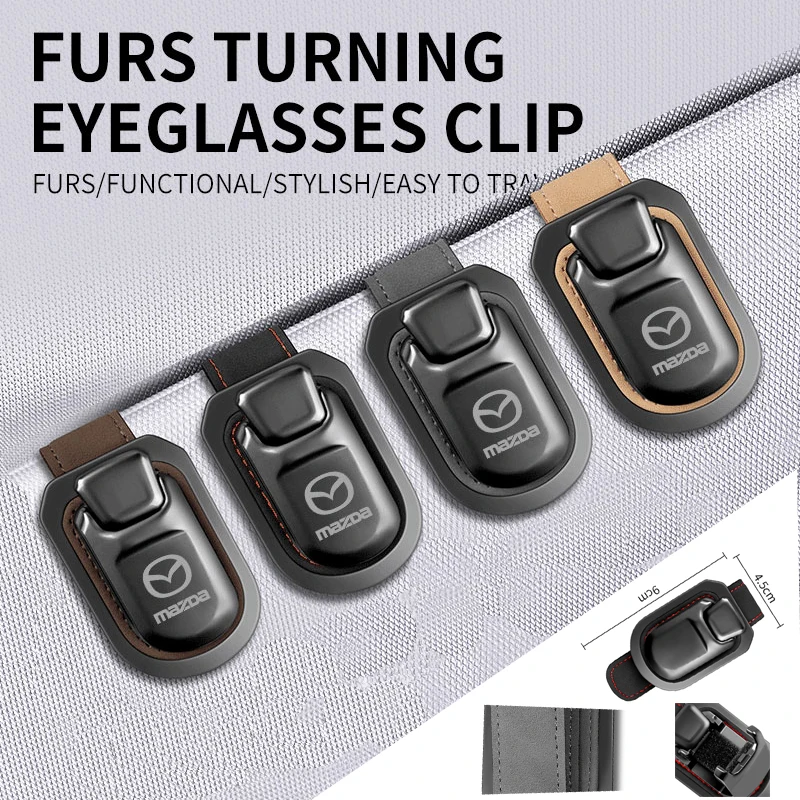 

Suede Car Sun Visor Eyeglass Holder Glasses Storage Clip Sunglasses Holder For Mazda CX5 Demio 2 Atenza CX-3 CX7 CX30 MX5 CX8