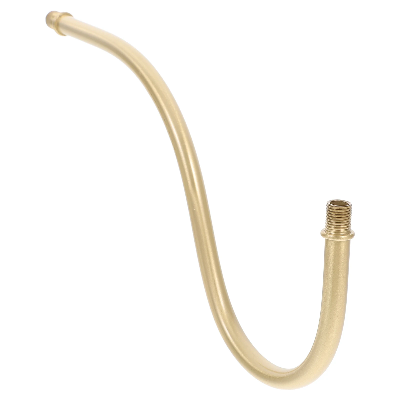 

1pc Copper Curved Pipe Lamp Stem M10 Threaded For Diy Lighting Fixture Wall Lamp Extension Pendant Light Replacement Parts