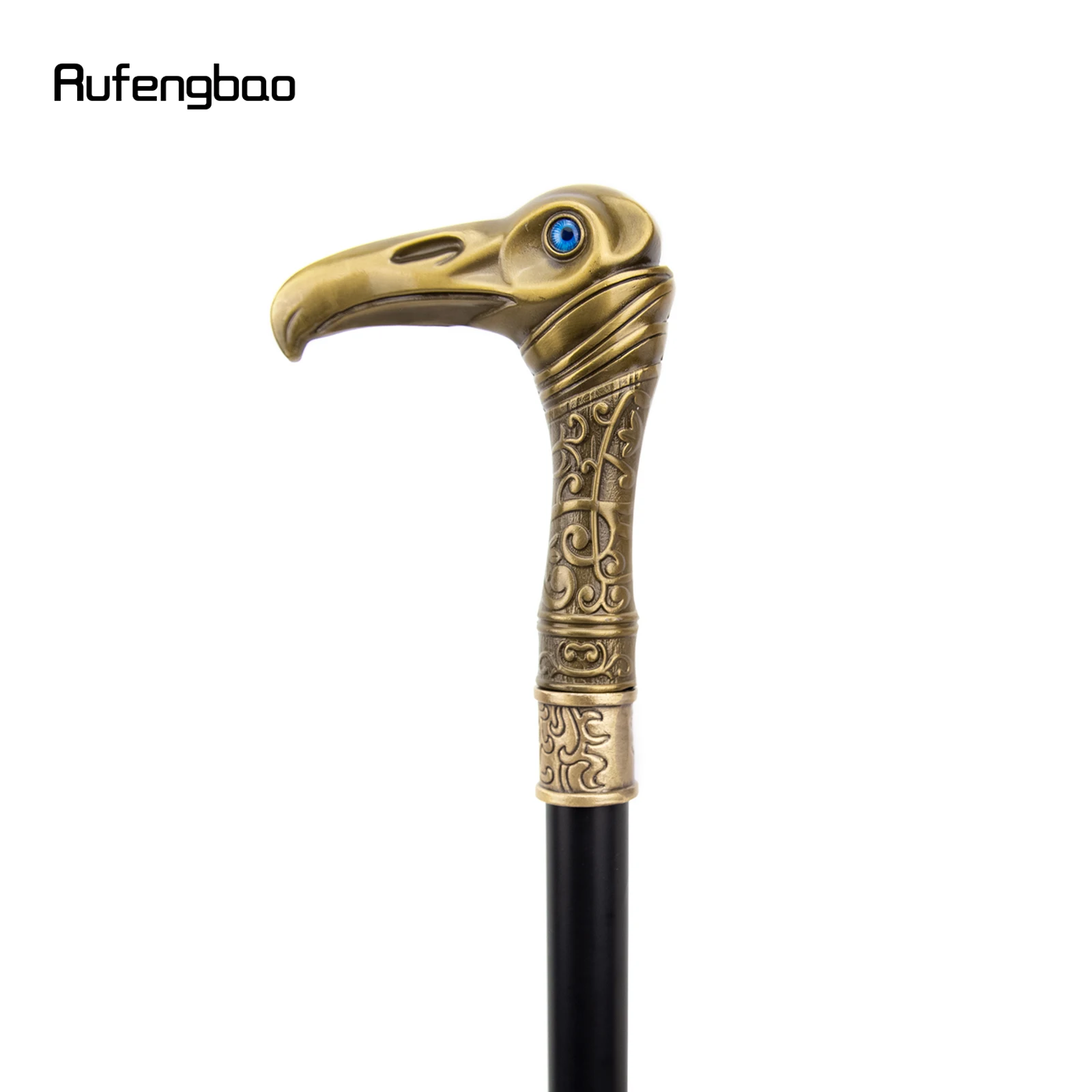 Coppery Eagle Head Luxury Decorative Walking Cane Elegant Fashion Cane Cosplay Alloy Crosier Vintage Walking Stick 93cm