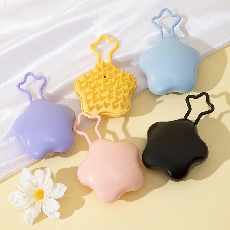 

3PCS.Star-Shaped Air Cushion Scalp Wash Brush - Deep Cleaning & Massage Tool, Unisex,Wet & Dry Use,Portable Hair Comb for Travel