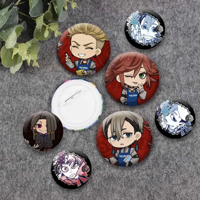Anime Manga G-Gachiakuta Can Badge Peripheral Riyo Reaper Enjin Lapel Pins Cartoon Round Brooch Bag Shoes Jewelry Souvenir Gifts