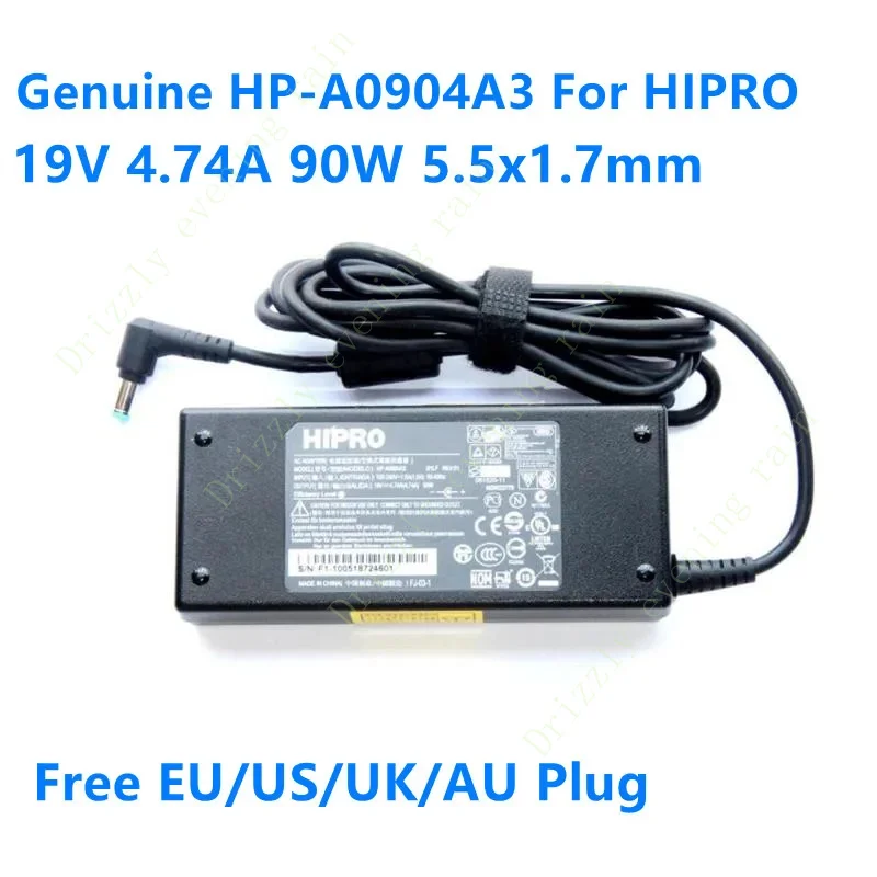 Original laptop charger for Acer 19v 4.74a 90W V5-561G 4741G R7-571G 5532 Hipro HP-A0904A3 power supply AC adapter PA-1900-34