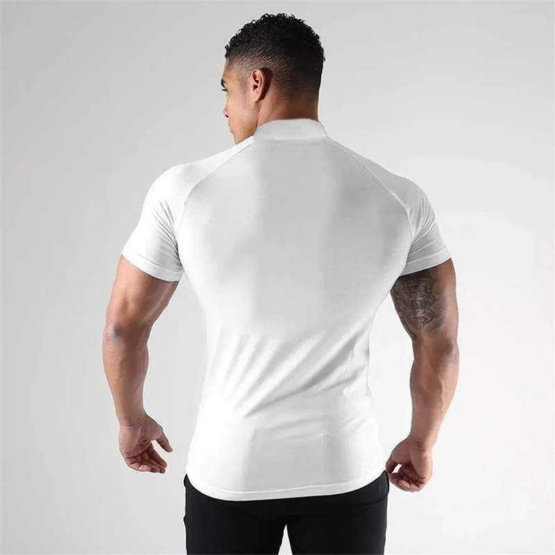 Mens Running T-shirts Summer Fitness Short Sleeve Sport Shirt Jogging Gym Clothing Sportswear Quick Dry Compression T Shirts