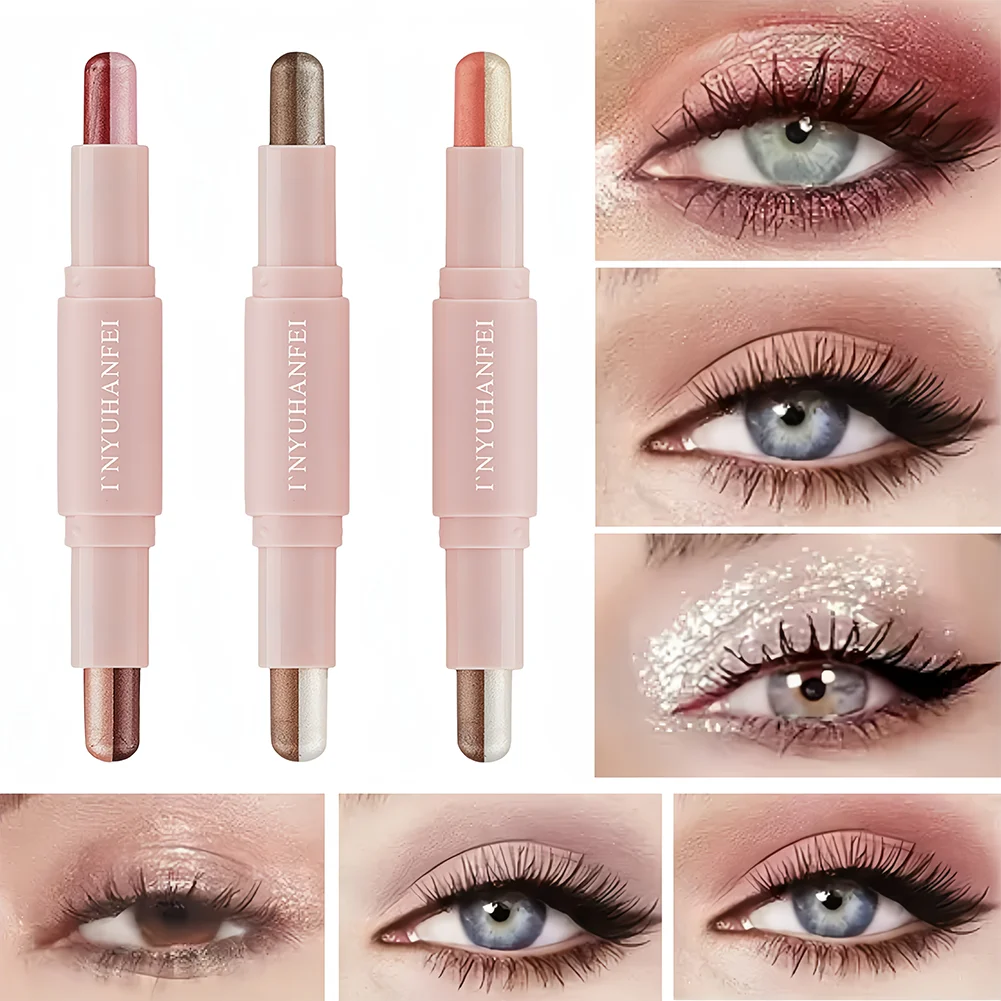 

2-in-1 Dual-Tip Eyeshadow Stick - Double Colors, Creamy & Blendable, Long-Lasting, Smudge-Proof, Easy to Apply, Travel-Friendly