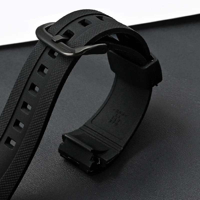 Strap For Casio AQ-160w AQ-161w AQ-163w Watch Band Men Black 17mm Resin TPU Waterproof Bracelet Replacement Watch Accessories