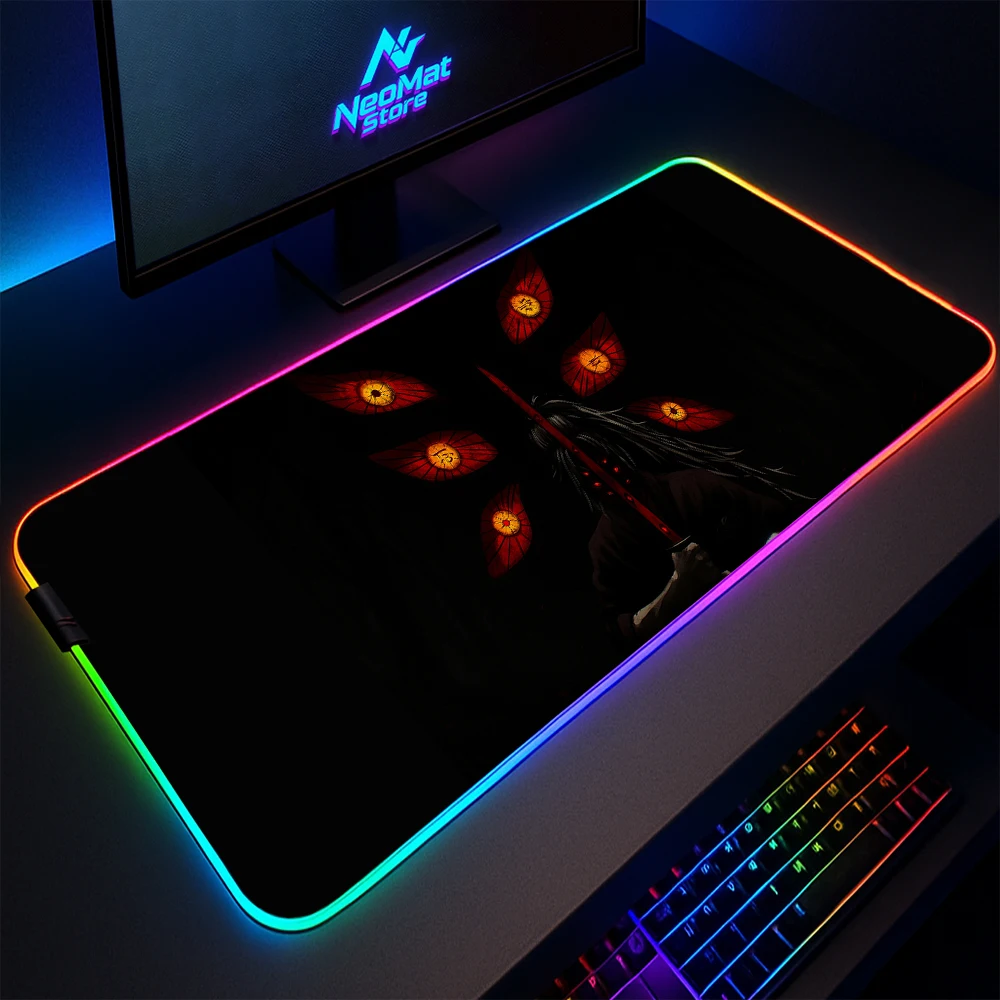 

RGB Mouse Pad with Backlight Anti-slip Mat Lighting Accessories Carpet Computer Decor Things To The Gaming Room Mouse Pads Glow
