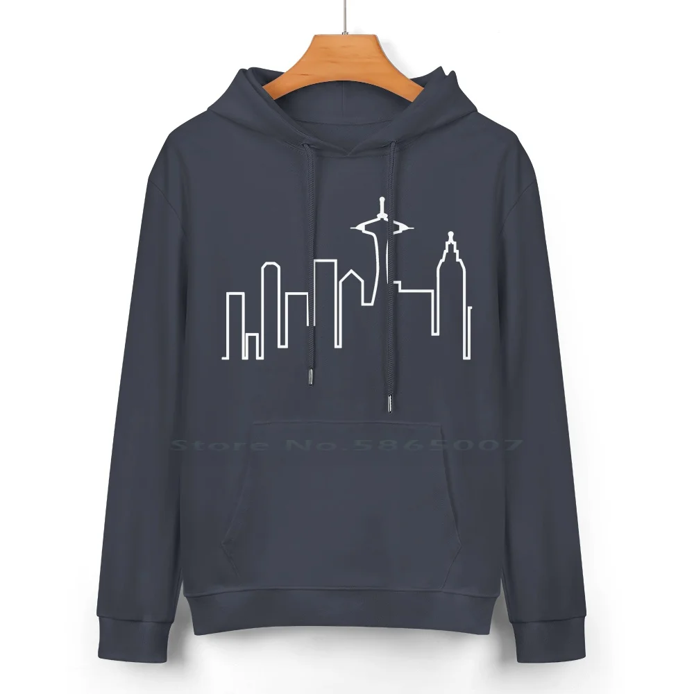 Skyline ( Frasier ) Pure Cotton Hoodie Sweater 24 Colors Cafe Sign Frasier Crane Niles Crane Coffee Cup Marty Crane Crane