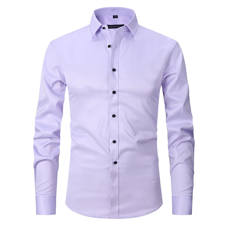 LH199 Shirt Men Long Sleeve Men Fashion Shirt Men Tops Slim Fit Men