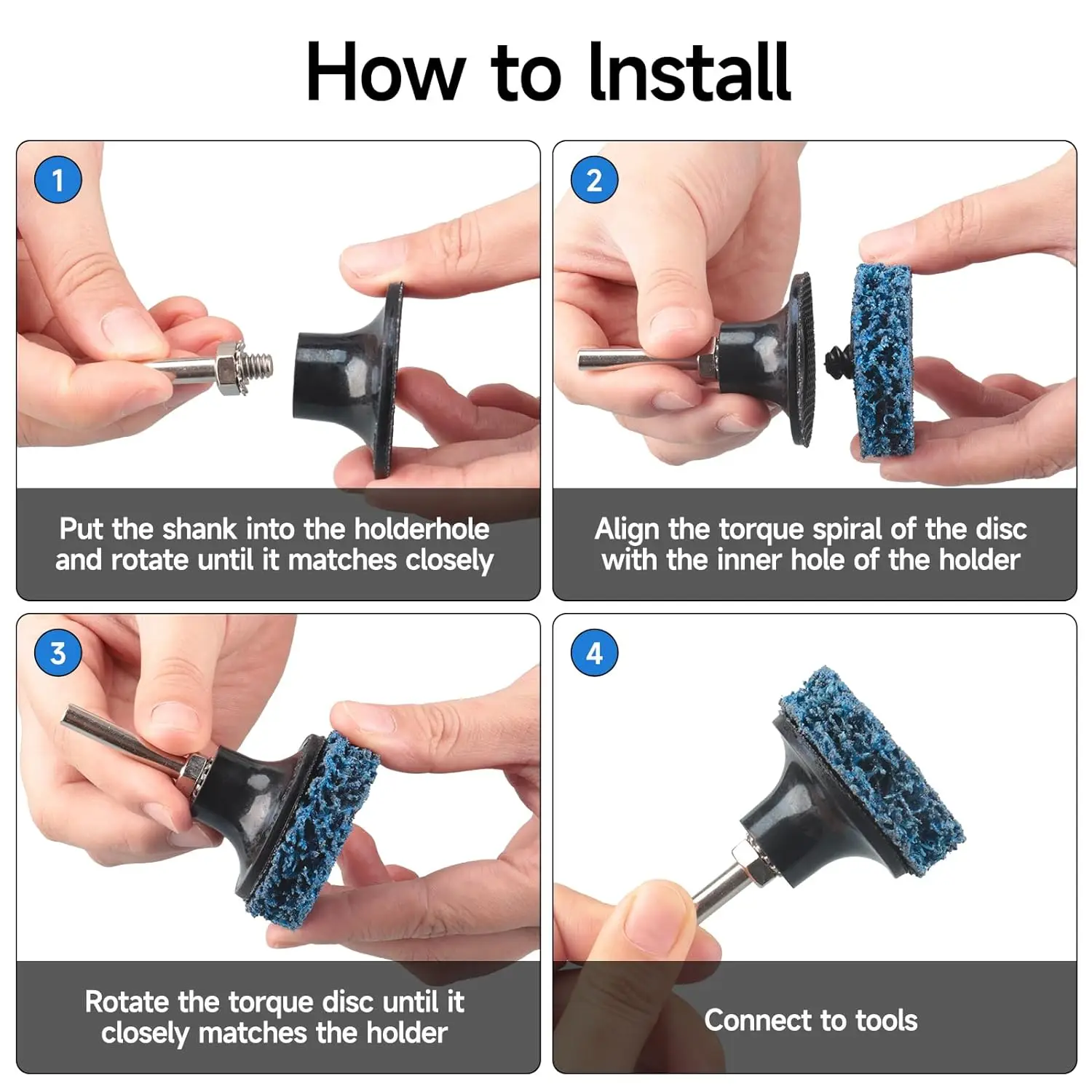 Imagem -05 - Quick Change Easy Strip Discos Suporte para Die Grinder Limpa e Soldas Remoção de Pintura Ferrugem Roda de Decapagem in in in 31 Pcs