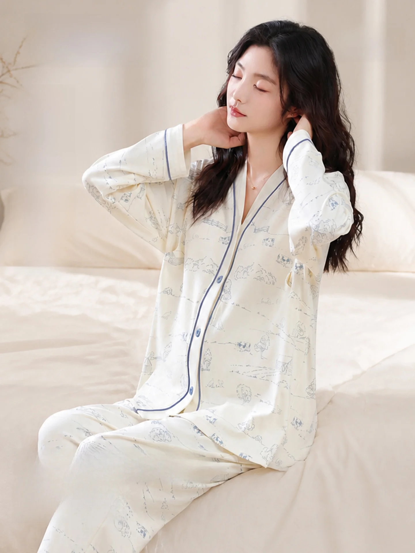ropa-de-dormir-de-algodon-puro-con-almohadilla-para-el-pecho-absorbente-de-sudor-ropa-de-maternidad-para-el-hogar-para-mujeres-lactantes-comoda-de-manga-larga-y-cuello-redondo