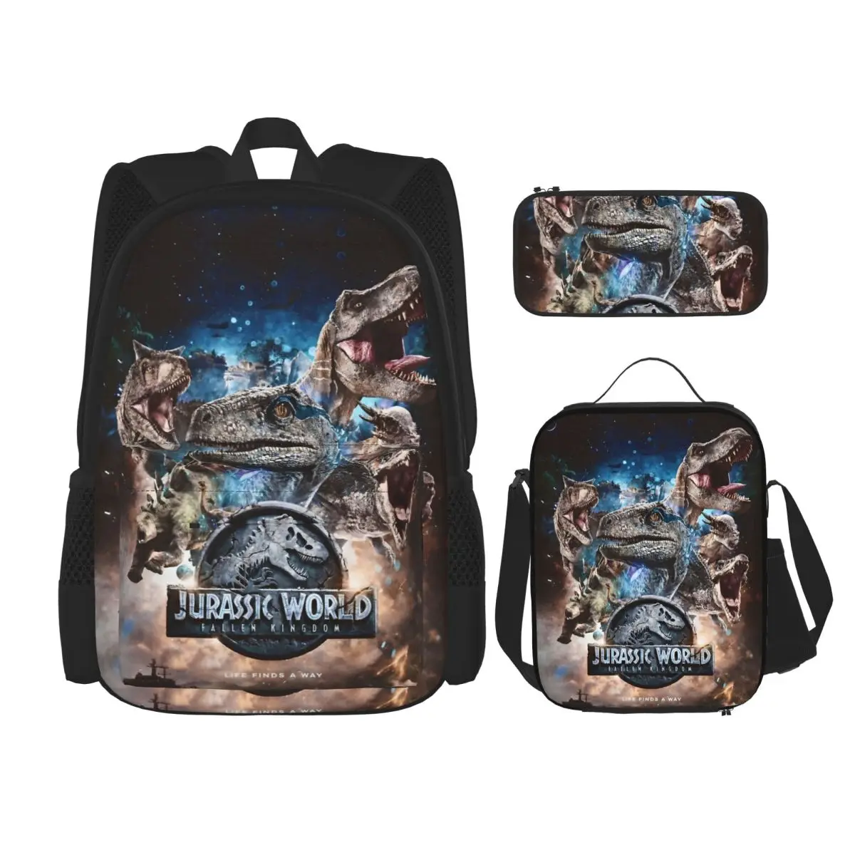 

Мир Юрского периода мир динозавров 3 вида/набор рюкзак для школьников средней школы холщовые сумки сумка для обеда пенал
