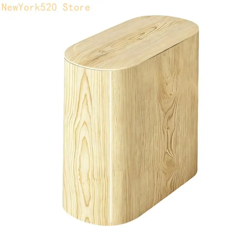 Press Top Trash Can With Narrow Design For Kitchen Bathroom Living Room Plastic Design Waste Bucket for Home Decors N84C
