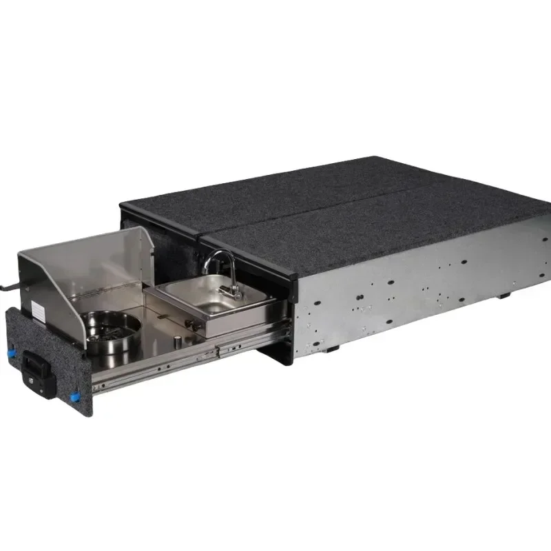 2025Fitting For Different Cars Upgraded Multi-Function Sliding Car Drawer with Kitchen stove
