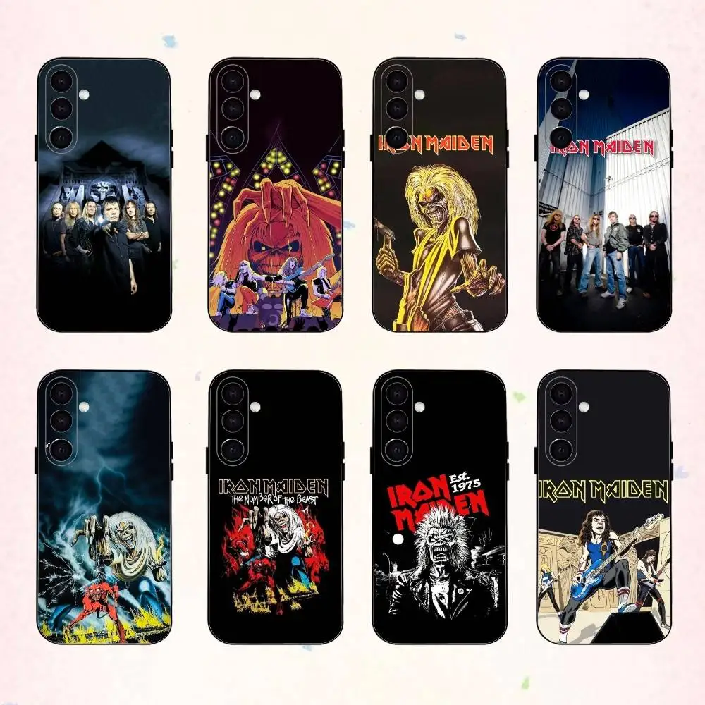 

Rock Band I-Iron Maiden phone Case For Samsung Galaxy A73,A72,A71,A70,A53,A52,A51,Others Soft Black Shell