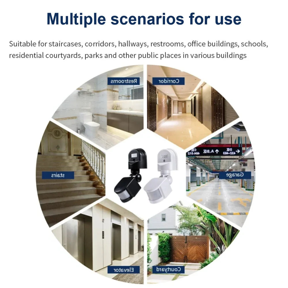 Human Presence Sensor Automatic Infrared PIR Movement Detector 220V 110V 12V Outdoor Light Switch Motion Sensor Home Assistant