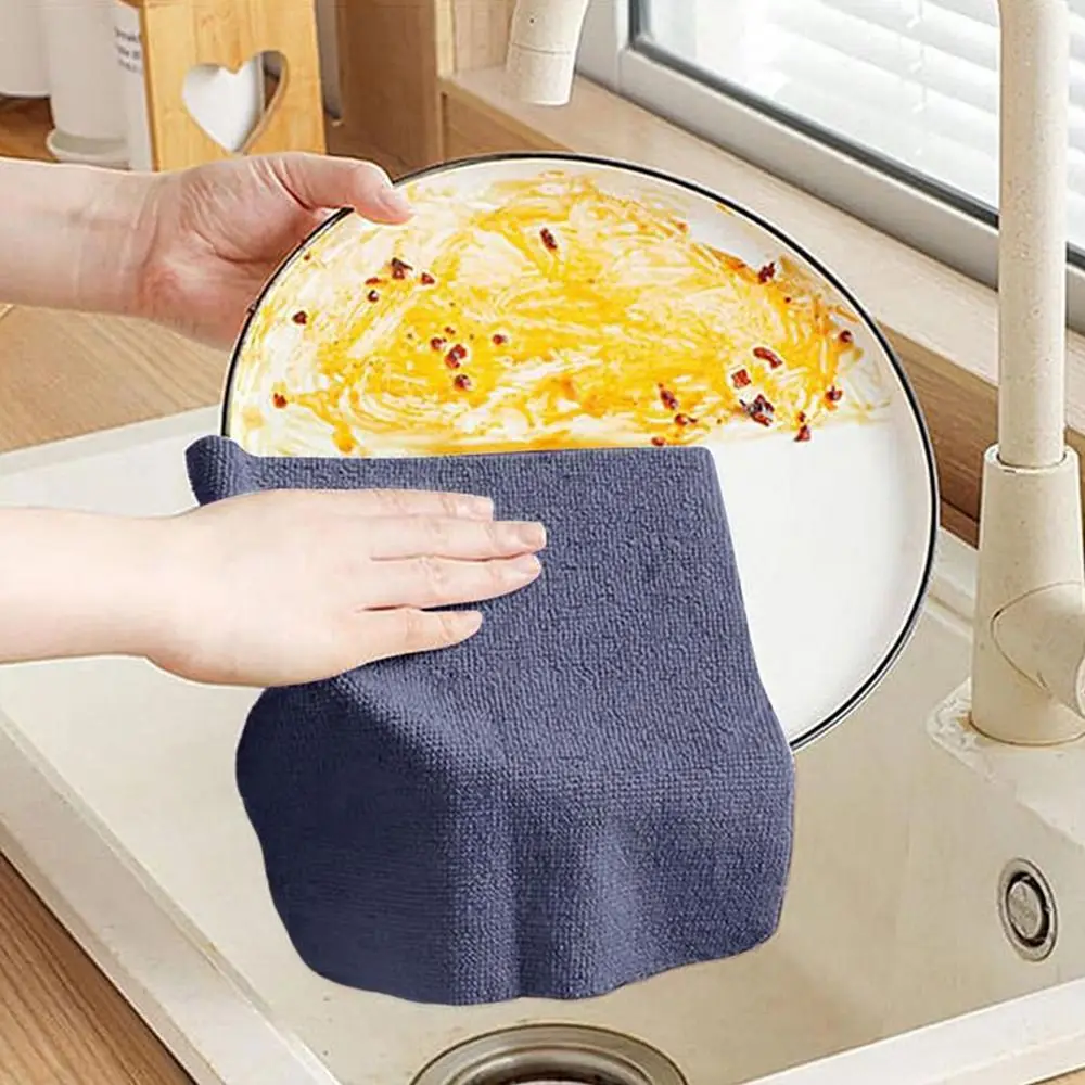 20pcs/box Absorbent Microfiber Kitchen Cleaning Towel Non-stick Dish Cloth Rags Napkins Tableware Home Cleaning Towels