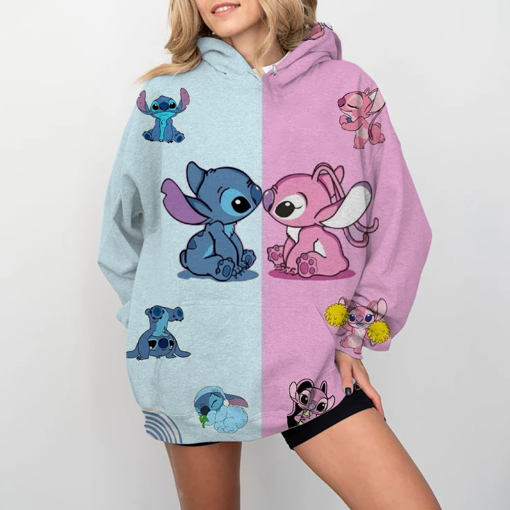 New Autumn Winter Hot-selling Disney Stitch Sweater 3D Printing Adult Women's Spring and Autumn New Hoodie Street Casual Jumper