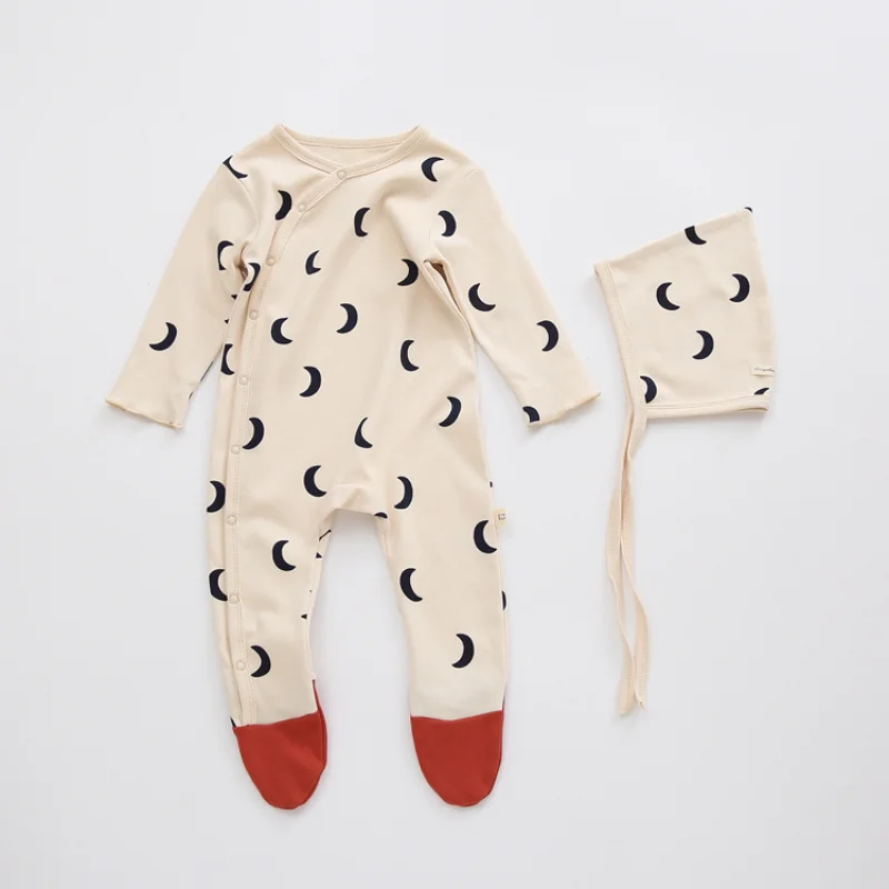 Baby Spring Long-sleeved Jumpsuit New Baby Cotton Pajamas Newborn Home Climbing Clothes