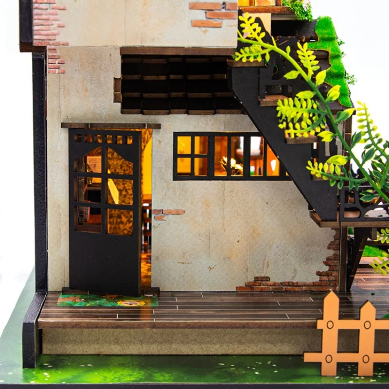 Märchen-Waldhaus zum Selbermachen, 3D-Miniaturhaus-Set aus Holz, verzauberte skurrile Dekoration für Erwachsene