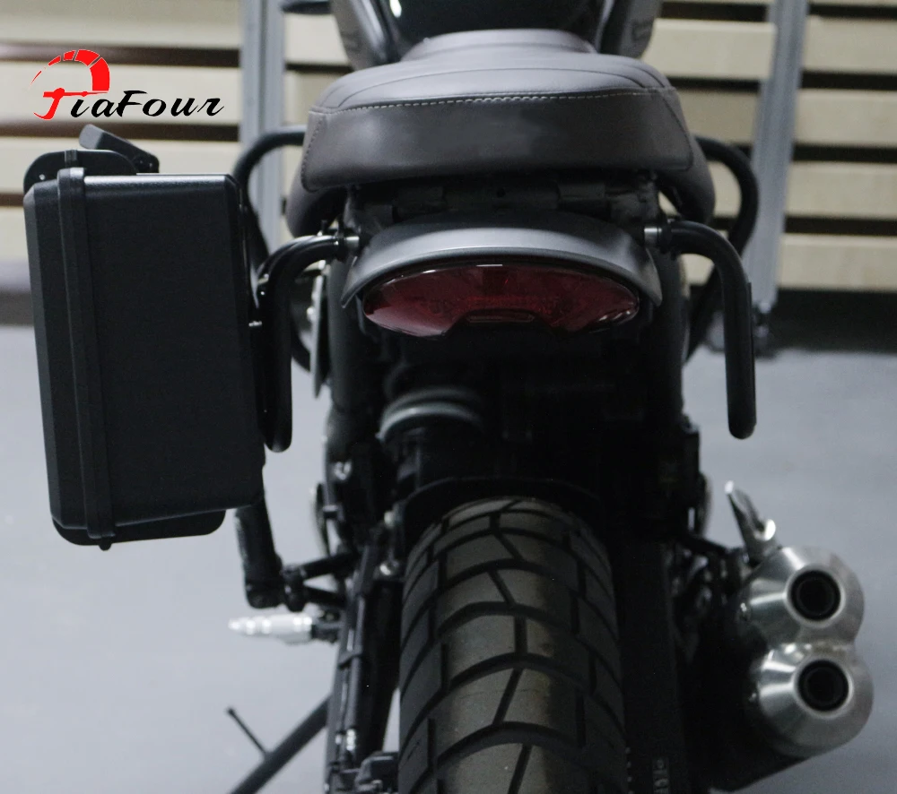 For Scrambler 400XC Speed 400 T4 Thruxton 400 Tracker 400 Side Saddle Bag Side Trunk Bag Support Bracket Side Trunk Bag Holder