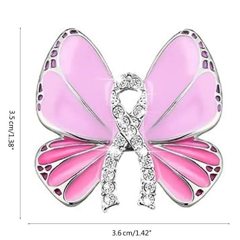 652Fอย่างเป็นทางการมะเร็งเต้านมให้ความรู้Lapel PinsสีชมพูHopeริบบิ้นเข็มกลัดสำหรับผู้หญิงหญิง,Charity PublicและSocial Event