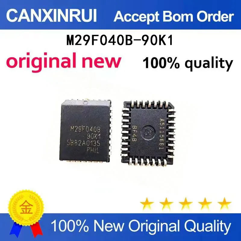 

(5-100 Pieces) Brand new M29F040B-90K1 M29F040B PLCC28 storage chip in stock