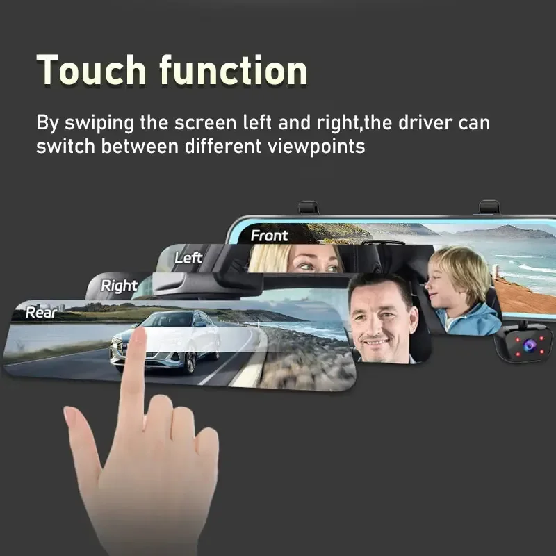 11,66-дюймовый 4-объективный автомобильный видеорегистратор 1080P HD WiFi GPS Зеркало заднего вида DVR с ночным видением Парковочный Monior для автомобилей Вантажівки manufactu