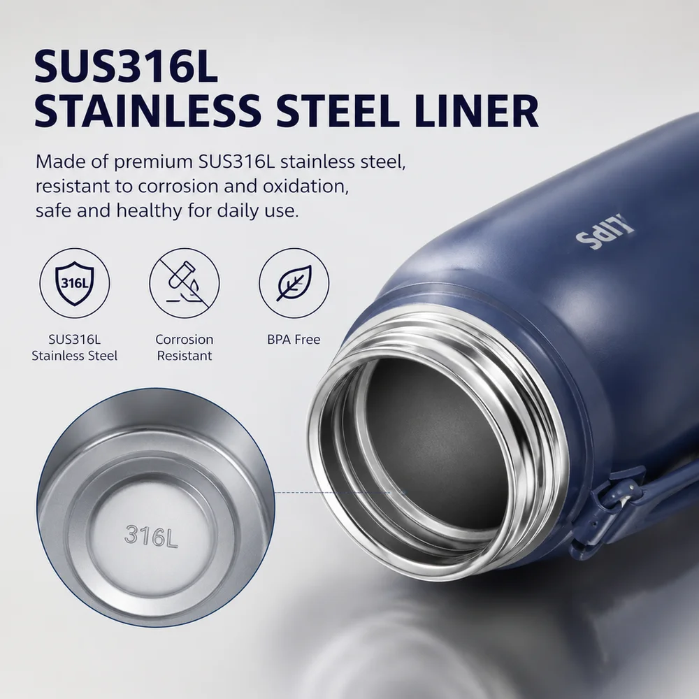 Philips Electric Kettle Thermos Cup 480ML 316 Stainless Steel Temp Display 24-Hour Long Insulation IPX7 AWP2569 insulated bottle