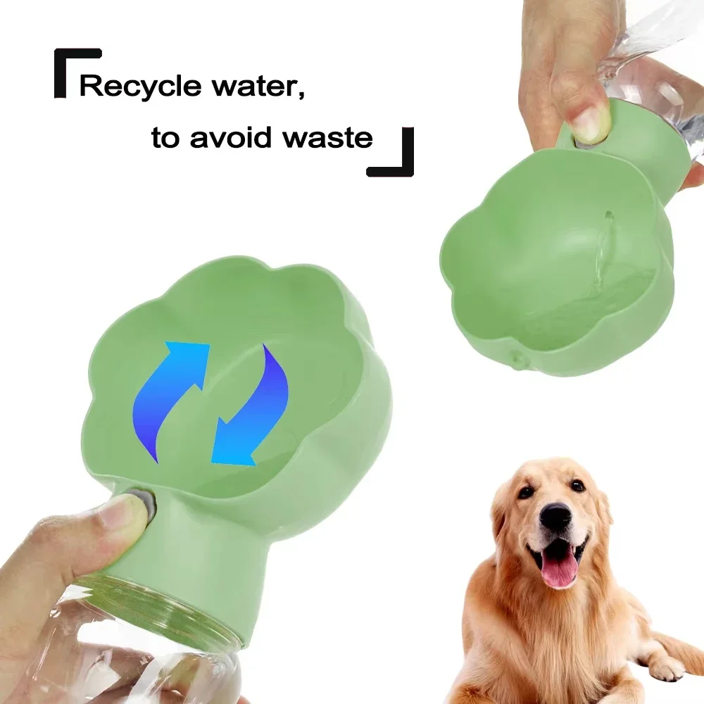 Hunde-Wasserflasche 2-in-1 Tragbare Auslaufsichere Haustier-Wasserschüssel mit Futterbehälter für Kleine und Große Hunde, Katzen, Welpen, Spaziergänge und Wanderungen – Detail 15