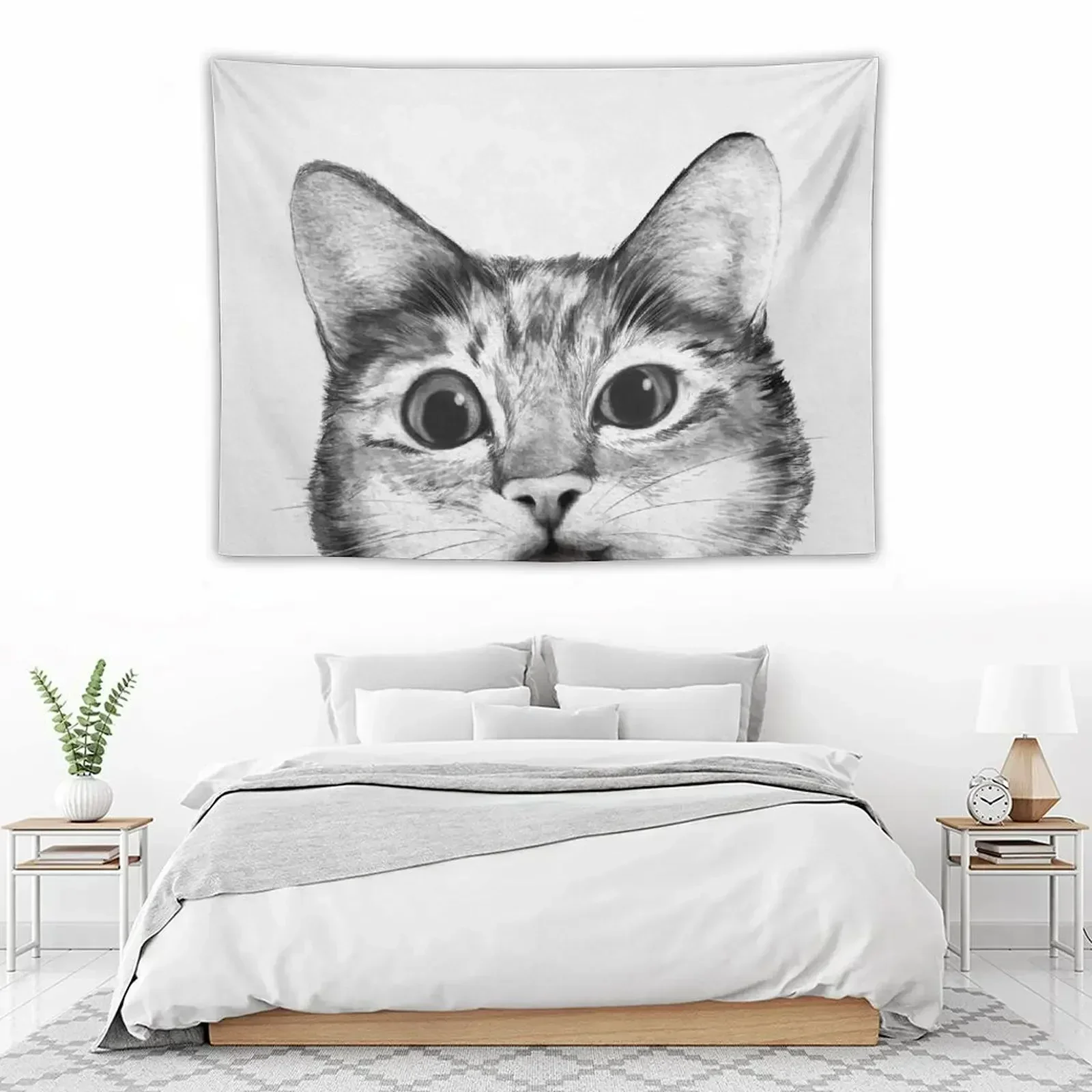 

silly cat Tapestry Home Decor Aesthetic Bedroom Deco Tapestry