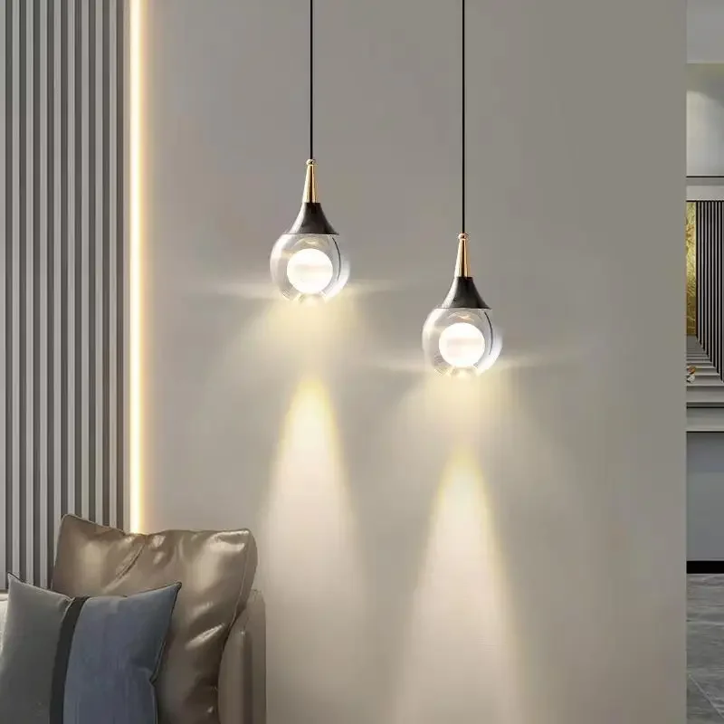Imagem -06 - Nordic Cristal Led Pingente de Luz para o Quarto Cabeceira Sala Estar Jantar Estudo Pendurado Lâmpada Interior para Decoração Casa Lustre