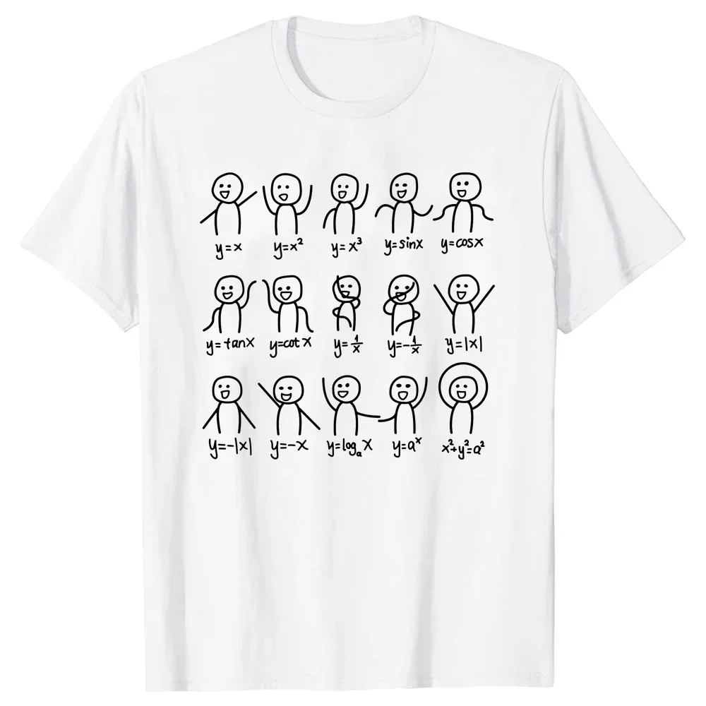 Birthday Gift Clothes Algebra Dance Fun Figures Math Equation T Shirts Graphic Short Sleeve Summer Fancy Harajuku Manga Y2k Tops