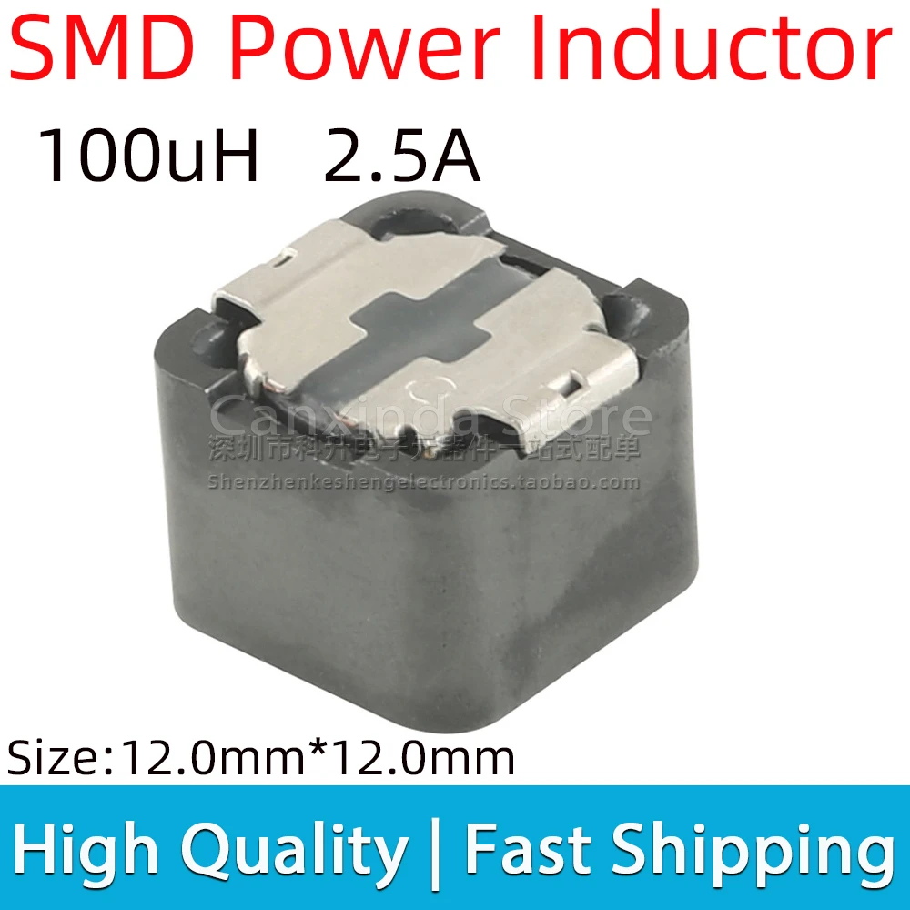 5pcs 7447709101 Molding Choke Inductance 100uH 2.5A High Efficiency Shield Drum Core Power Inductor 101 Surface Mount 1210